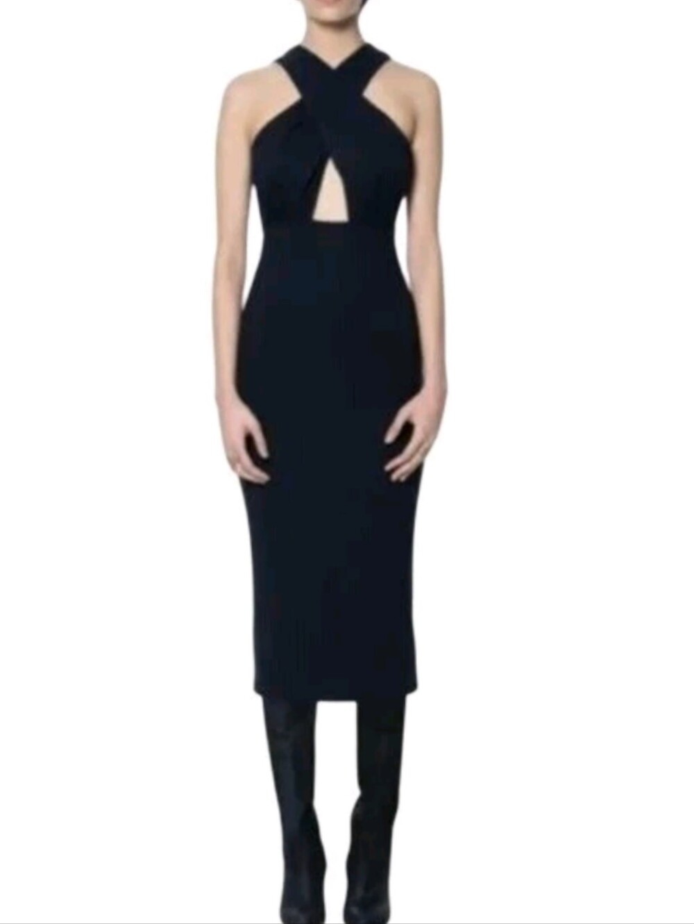 Mara Hoffman Criss Cross Ponte Midi Dress